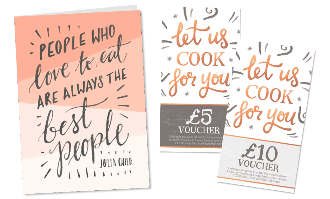 COOK Gift Vouchers (better than a pair of socks!) COOK